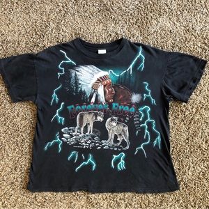 Vintage Single Stitch USA Thunder Forever Free T Shirt Mens XL